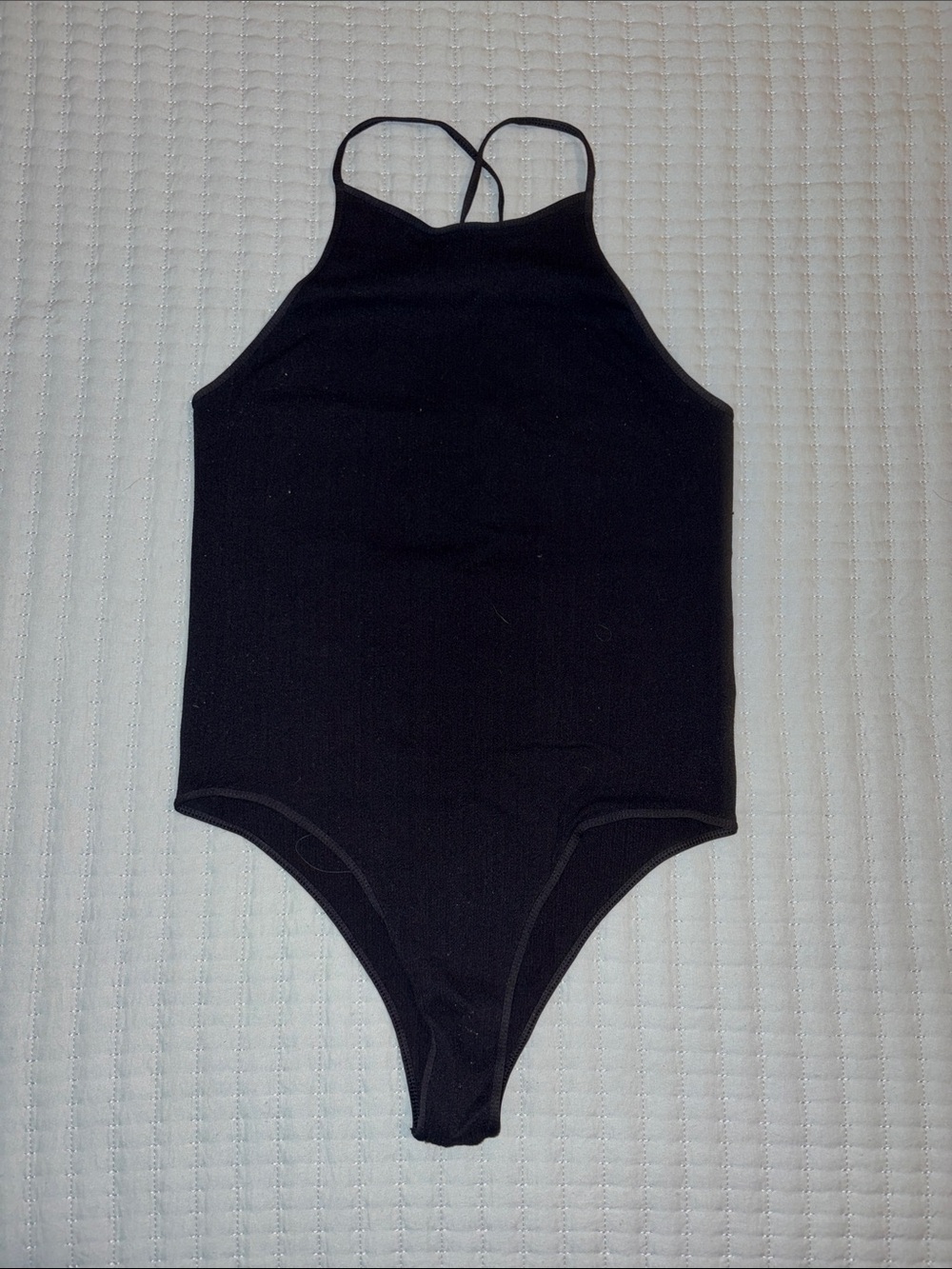 Women's Black Halter Bodysuit